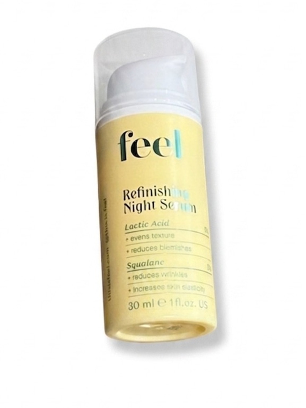 Feel Beauty Refinishing Lactic Acid Night Serum Squalane Full Size AHA NIB